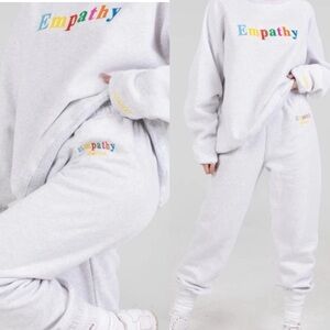 THE MAYFAIR GROUP Empathy Rainbow Heather Gray Joggers Sweatpants